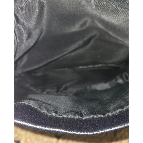 VTG EK Black Fold Over Enger Kress Grab Bag Clutch - Picture 5 of 7